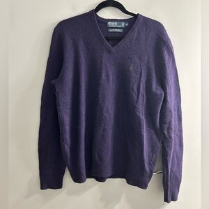 Vintage polo Ralph Lauren 100% lambswool v neck sweater